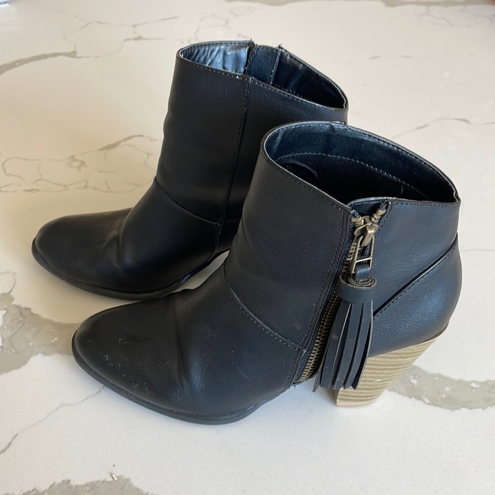 Black Tassel Bootie - Size 6
